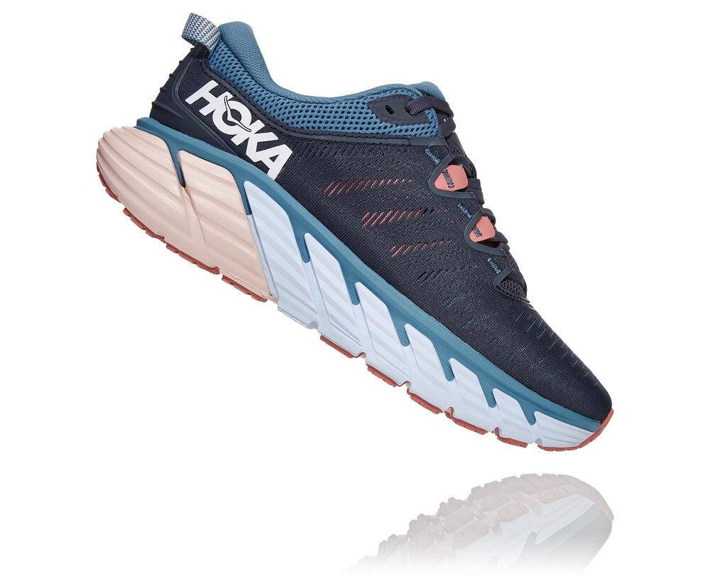 Hoka Gaviota 3 Ženske Road Tekaški Čevlji Modra / Roza SI-681592C